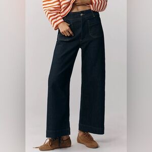 The Colette Cropped Wide-Leg Jeans by Maeve